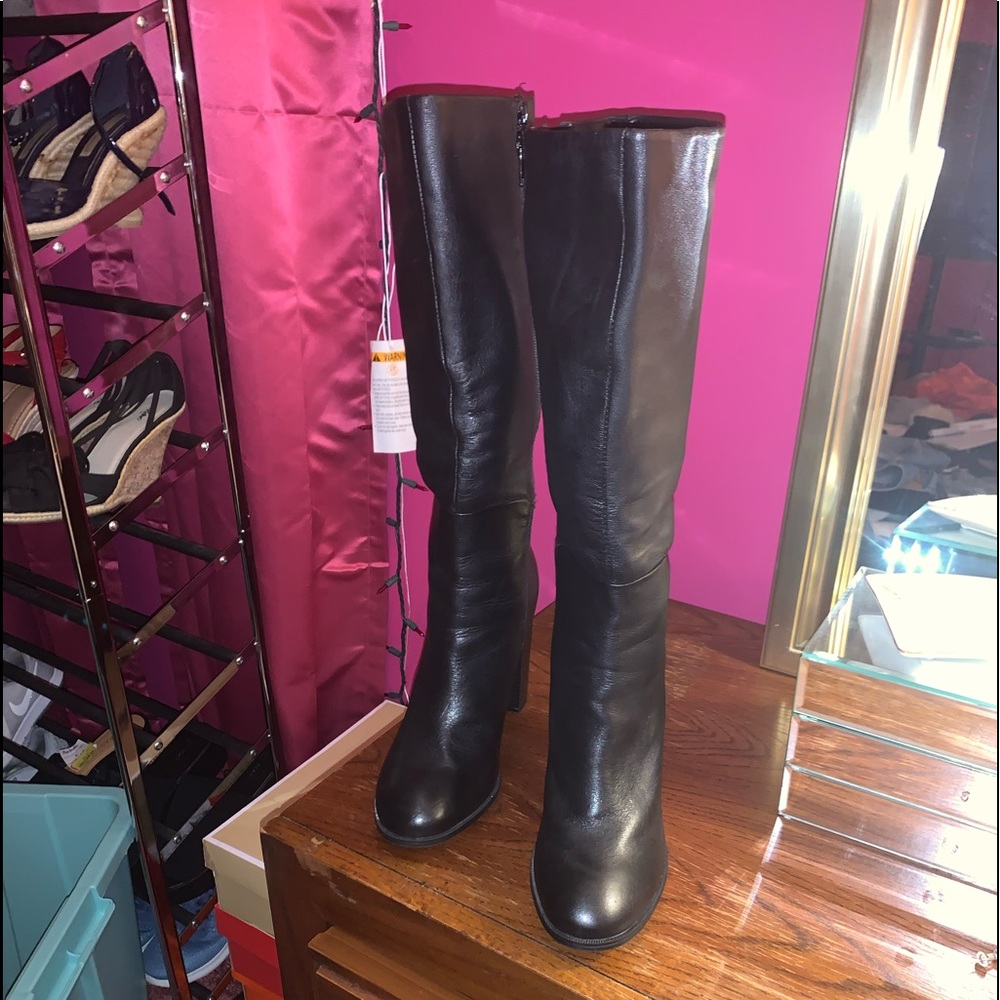 Black knee high boots